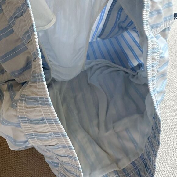Onia Charles 7" Blue White Striped Swim Trunks Size XXL‎ Pockets - Picture 10 of 10
